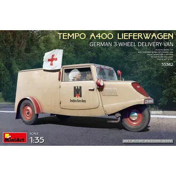 Plastikový model Miniart 1/35 Tempo A400 Lieferwagen, German 3-wheel van