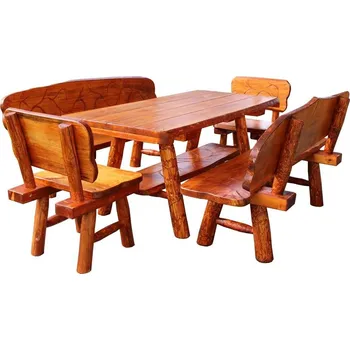 Zahradní sestava Zahradní nábytek KORFU z masivního dřeva