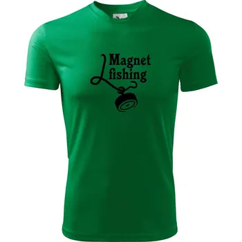 Pánské tričko Magnet fishing - Pánské triko Fantasy sportovní (dresovina) - M ( Středně zelená )