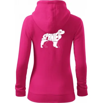 Dámská mikina Kokršpaněl - Dámská mikina trendy zipper s kapucí - L ( Purpurová )