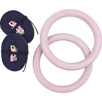 Závěsný posilovací systém Dřevěné gymnastické kruhy Sportago