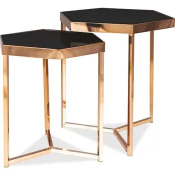 Konferenční stolek SIGNAL Konferenční stolek - MILOS, černá/šampaň