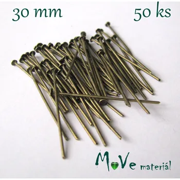 Nýt Ketlovací nýt staromosazný 30mm, 50ks