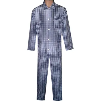 Pánské pyžamo Pánské Pyžamo Popelín FOLTÝN PI30 modrobílá kostka Velikost: 6XL, Materiál: Košilovina-popelín