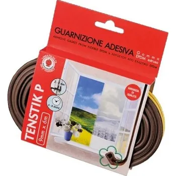 Těsnění do okna a dveří Den Braven B45503 Samolepicí těsnicí EPDM páska 9x5,5mm, délka 6 m, profil P, hnědá