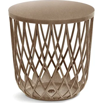 PROSPERPLAST Univerzální koš UNIQUBO ECO WOOD s plastovým víkem naturo 44,7cm