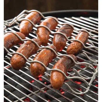 Steven Raichlen Best of Barbecue Nerezový rošt na grilování klobás