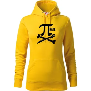 Dámská mikina Pirate PÍ - Mikina dámská Cape s kapucí - XS ( Žlutá )