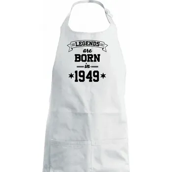 Kuchyňská zástěra Legends are born in 1949 - Dámská zástěra na vaření - Univerzální velikost ( Bílá )