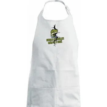 Kuchyňská zástěra Nedalo se odolat, mám to v sobě rybář - Dámská zástěra na vaření - Univerzální velikost ( Bílá )