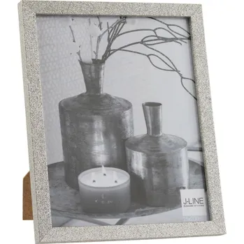 Rám na obraz Stříbrný dekorativní fotorámeček s flitry Glitter silver - 22*2*27 cm / 20*25cm