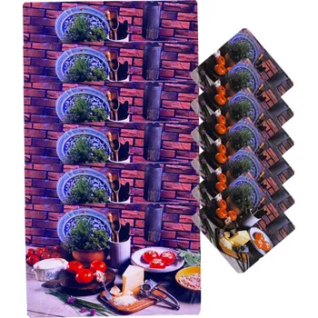 prostírání Numberoplus Podložky letní pod hrnek - Jídlo ( 12 ks v balení )