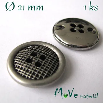 Knoflík Knoflík ozdobný čtyřdírkový 21mm/1ks