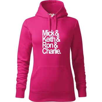 Dámská mikina Mick Keith Ron Charlie - Mikina dámská Cape s kapucí - XS ( Purpurová )