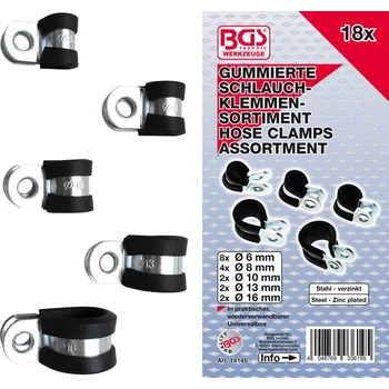 Sada nářadí Příchytky hadicové pr. 6-16 mm, sada 18 dílů