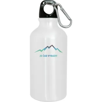 Sportovní kovová láhev s potiskem Je čas vyrazit