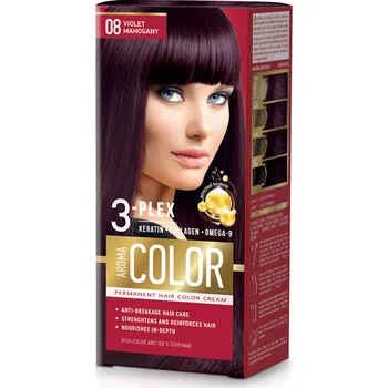 Barva na vlasy Barva na vlasy - fialový mahagon č.08 Aroma Color