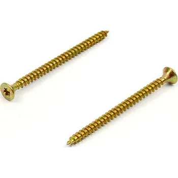Vrut Univerzální vrut do dřeva 4x50 TORX zinek žlutý (Vrut do dřeva, TORX, plný závit)