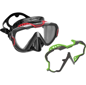 Potápěčské vybavení Potápěčská Maska MARES PURE WIRE + Druhý Rám&nbsp;ZDARMA Černá - Červená Bílo - Šedý rám