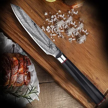 Kuchyňský nůž CHZ Víceúčelový damaškový nůž "SMILEY" nerezový