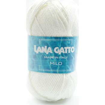 Příze Lana Gatto pletací příze bavlna MILO bílá