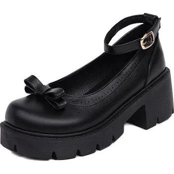 Dámské lodičky Lodičky s mašlí a páskem kolem kotníku GoodDayGirl Barva: Černá, Velikost: 40