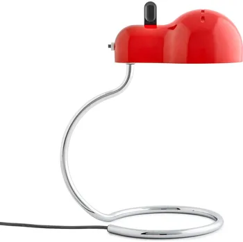 Lampička Stilnovo 9067 Minitopo Classic, červená stolní retro lampička, 1x7W LED E27, výška 36cm