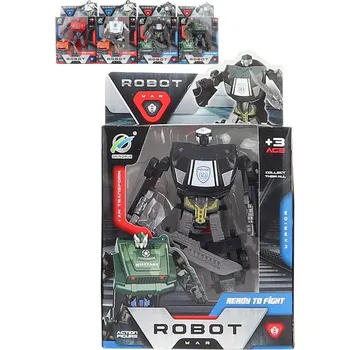 autodráha Transrobot 10cm auto záchranné robot s přeměnou 2v1 4 druhy plast