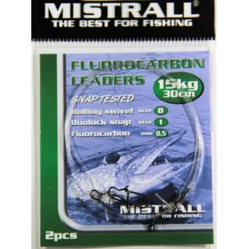 MISTRALL- Návazec fluocarbon - 30cm, 15kg