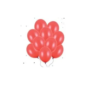 Balónek Balónek metalický červený 10 ks, 30 cm