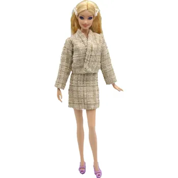 Pletený kostýmek pro panenky Barbie Varianta: 3 krémový