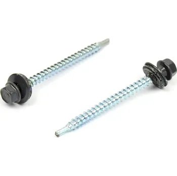 Šroub Střešní šroub s EPDM 4,8x60 RAL 7024 grafitově šedá (Střešní - farmářský šroub s podložkou)