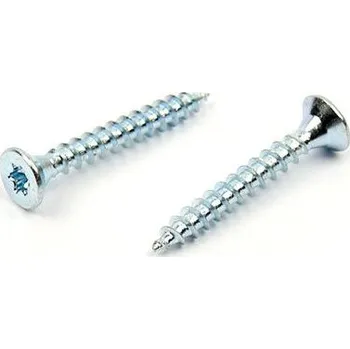 Vrut Univerzální vrut do dřeva 4x30 TORX zinek bílý (Vrut do dřeva, TORX, plný závit)