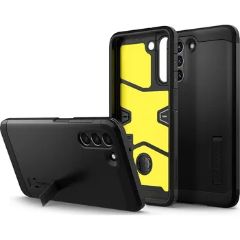 Pouzdro na mobilní telefon Spigen Tough Armor pro Samsung Galaxy S21 FE černé