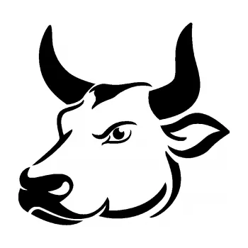 Samolepící dekorace SAMOLEPKA Býk 009 levá (01 - černá) NA AUTO, NÁLEPKA, FÓLIE, POLEP, TUNING, VLASTNÍ TEXT, TISK, AUTOSAMOLEPKY.cz, POLEPY, OBRÁZEK, LOGO, SAMOLEPKY