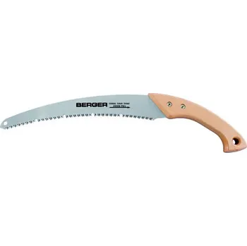 Ruční pilka BERGER Pilka zahnutá, plát 33cm, BERGER 61510, dřevěná rukojeť, větší mezery