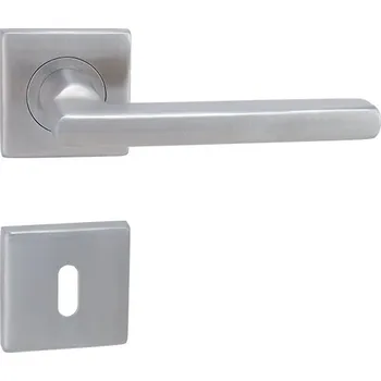 Dveřní kování Rozetová klika M&P kování MP - DANIELA HR nerez AKCE Provedení: klika/klika + rozety WC s ukazatelem, Povrch: BN - broušená nerez 8584138297812