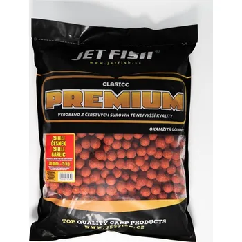 Boilies JetFish JET FISH Premium clasicc boilie 5kg - 20mm : CHILLI / ČESNEK