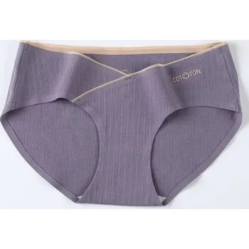 Těhotenská podprsenka Těhotenské bavlněné kalhotky s nízkým pasem Barva: modrá, Velikost: M