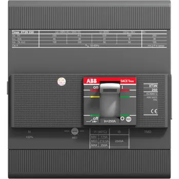 Jistič ABB TMAX XT - GenerátorovýXT3N 250 TMG 250-750 4p F F InN=100% 1SDA068264R0001 1SDA068264R0001