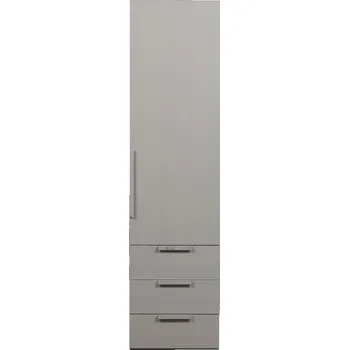 Šatní skříň WOOOD Světle šedá ořechová šatní skříň Renda 210 x 55 cm