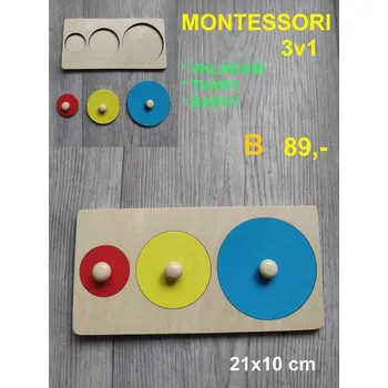 MONTESSORI VKLÁDAČKA 3v1 B