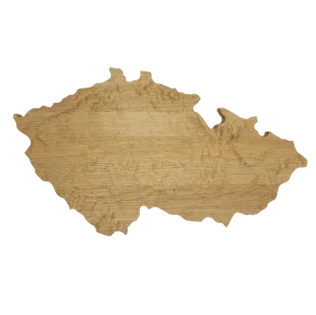 Havlíček truhlářství 3D Mapa České republiky, dřevěná, rozměr 114x64cm