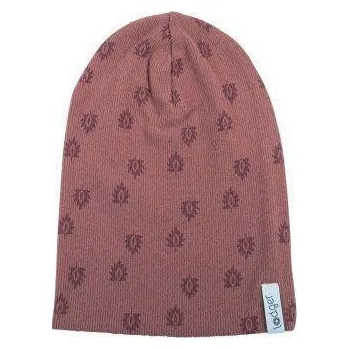 Kojenecká čepice LODGER Čepička Beanie Print Rib - Rosewood 1 - 2 roky