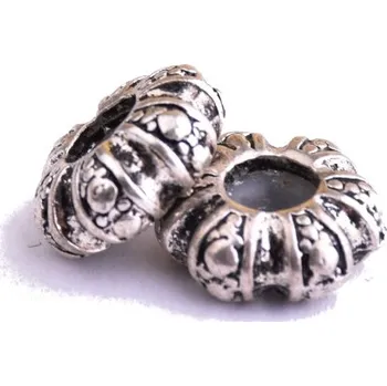 Dětské navlékací korálky Kovové korálky 6x13mm