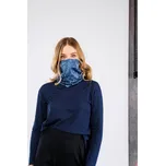 Nanospace Antivirový šátek - Winter modrý vzor kytky FFP2