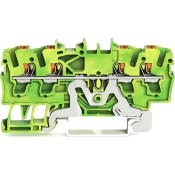 Rozvaděč WAGO Svorka 2202-1407 4vodičová pro ochranný vodič s&nbsp;ovládacím tlačítkem 2,5 mm², zelenožlutá 2202-1407