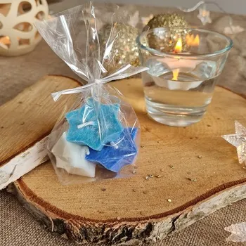 Svíčka Supeko plovoucí svíčky HVĚZDA 3ks modré odstíny