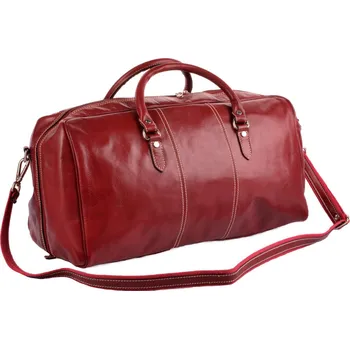 Cestovní taška IL GIGLIO Kožená cestovní taška 0788 červená