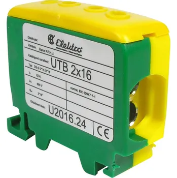 Rozvaděč ELEKTRO BEČOV Svorka UTB 2×16 žluto-zelená U2016.24